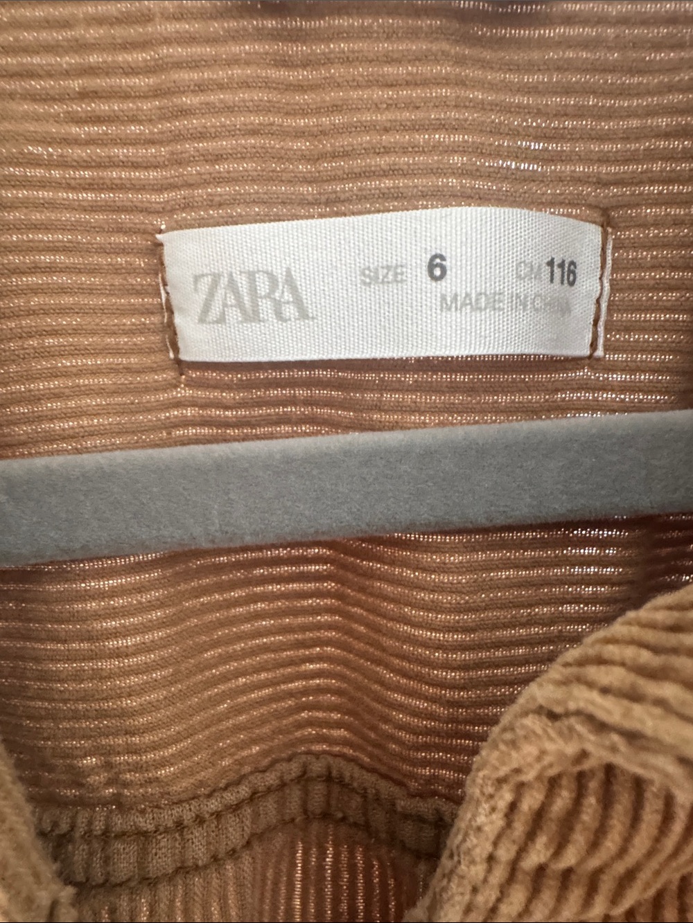 Girls' Brown Corduroy Button-Front Dress - Picture 4 of 6